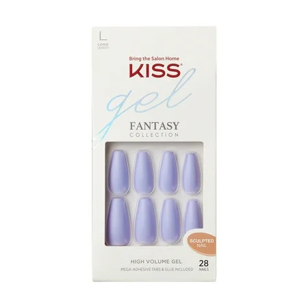 KISS Gel Fantasy Sculpted Fake Nails, ‘Night After’, 28 Count | Walmart (US)