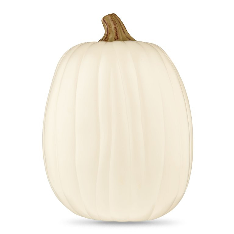 Halloween Cream Pumpkin Decoration, 13 in, by Way To Celebrate - Walmart.com | Walmart (US)