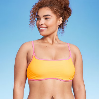 Women's Colorblock Square Neck Bralette Bikini Top - Wild Fable™ | Target