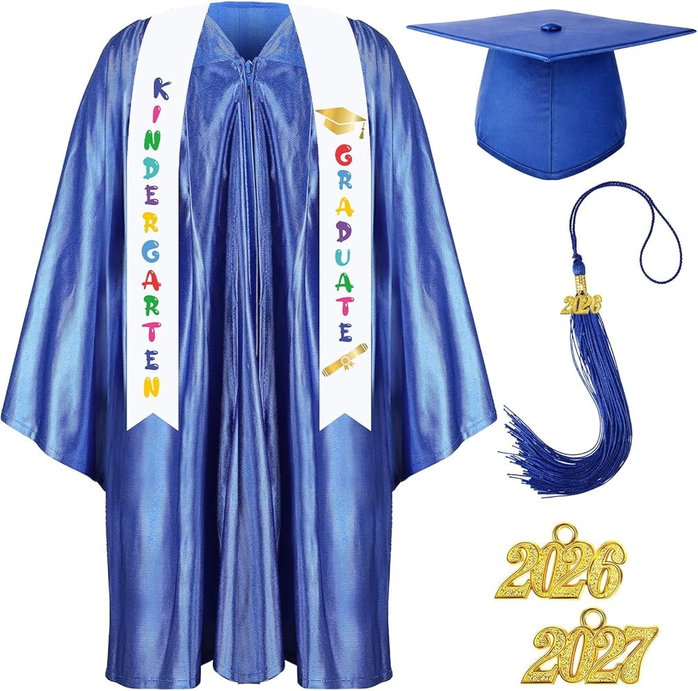 Foaincore 2026 Year Preschool and Kindergarten Graduation Gown Cap Tassel Set with 2026 Charm Pri... | Amazon (US)