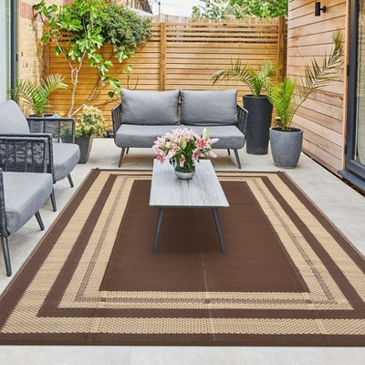 Outdoor Plastic Straw Rug Waterproof Outdoor Rug Reversible Plastic Camping Rugs for Patio Porch Deck Backyard Camper Balcony Picnic | Target