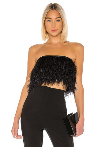 Camila Coelho Emiliana Crop Top in Black from Revolve.com | Revolve Clothing (Global)