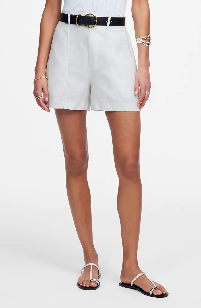 Pintuck Linen Shorts | Nordstrom