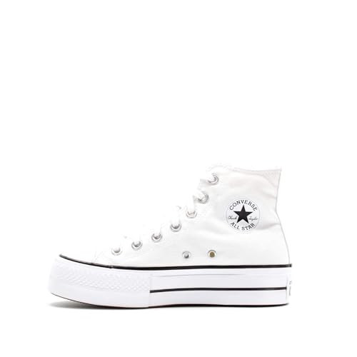 Converse Women's Chuck Taylor All Star Platform High Top Shoe, White/Black/White, 8.5 M US | Amazon (US)