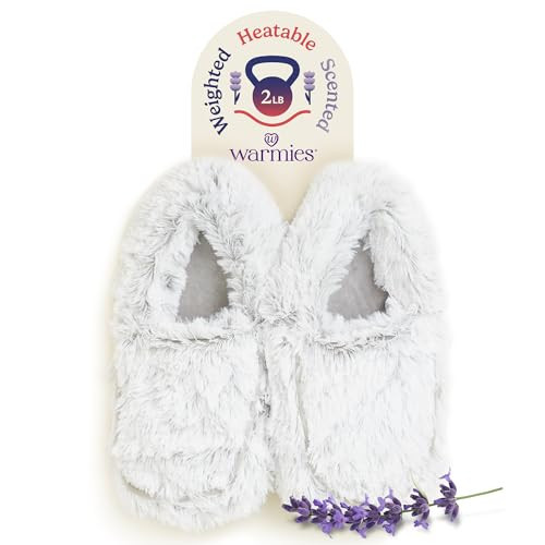 warmies Microwaveable House Slippers for Women - Plush, Soft & Fuzzy Indoor Slippers with Backs & Non-Slip Memory Foam Soles - Cozy Warm Ladies Slipper | Amazon (US)