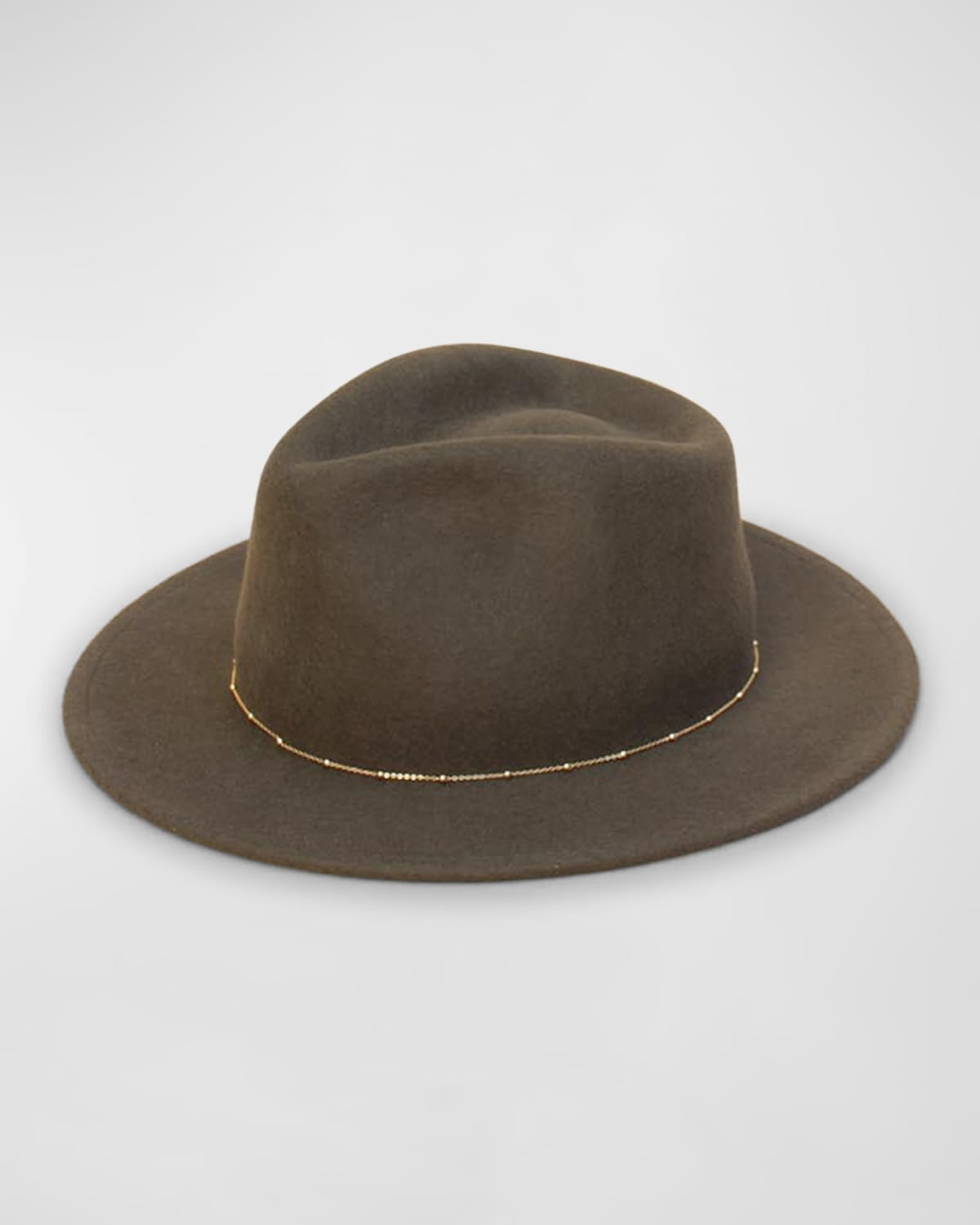 Noe Lamb Felt Fedora With Chain | Neiman Marcus