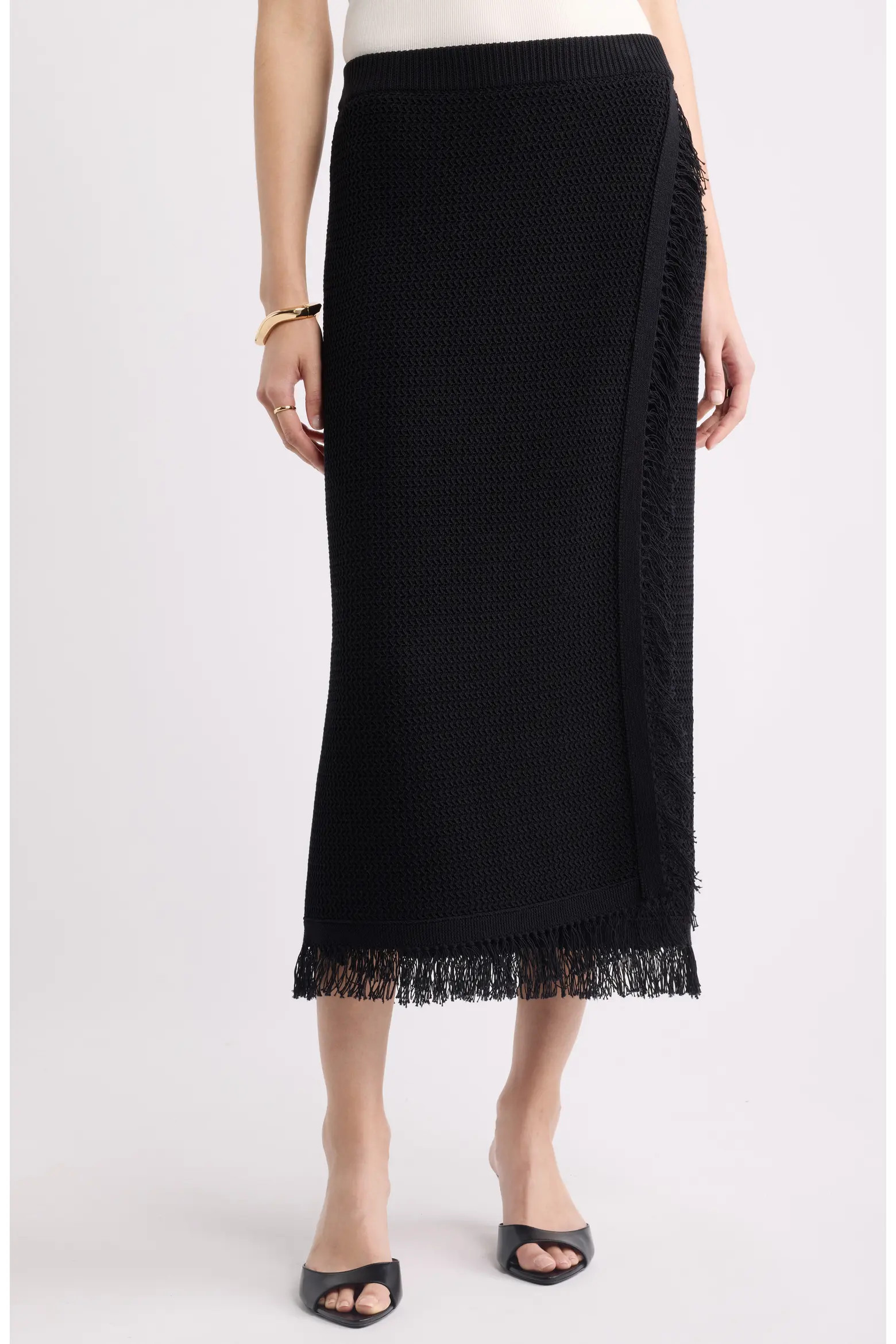 Nordstrom Fringe Sweater Midi Skirt (Women) | Nordstrom | Nordstrom
