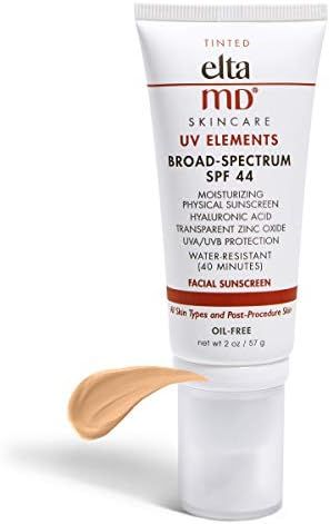 EltaMD UV Elements Tinted Moisturizer with Broad-Spectrum SPF 44, Mineral Face Sunscreen, Water-R... | Amazon (US)