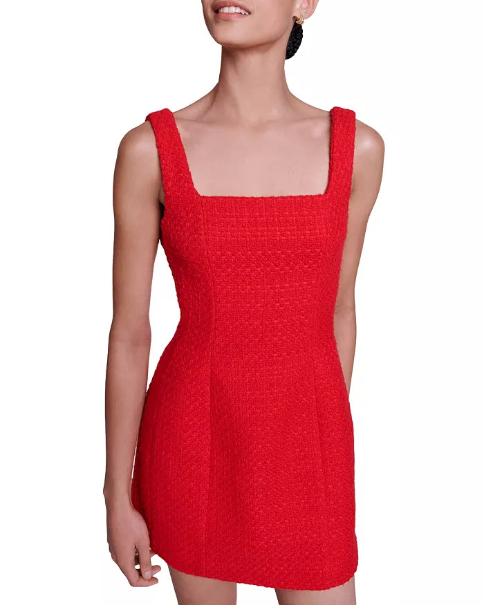 Maje Ribala Tweed Square Neck Mini Dress Back to results -  Women - Bloomingdale's | Bloomingdale's (US)