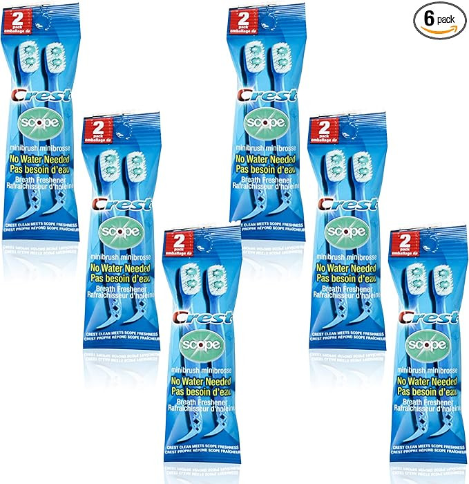 Crest Scope | Mini Brushes-Disposable Toothbrushes with Toothpaste and Pick for Work or Travel (1... | Amazon (US)