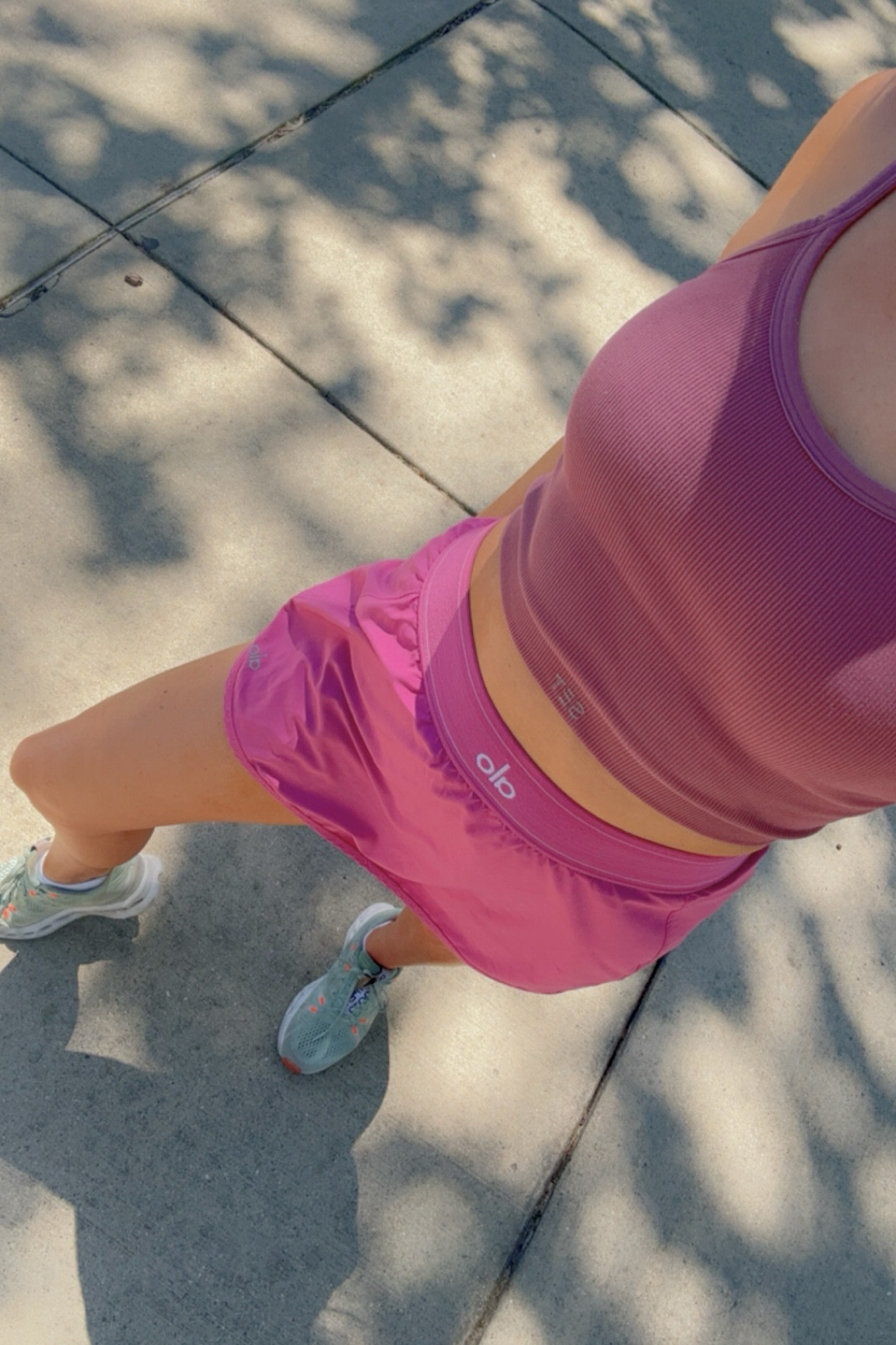 Wearing my Alo skirt in pink my favorite tennis skirt for everyday walks! 

#LTKActive #LTKFindsUnder100