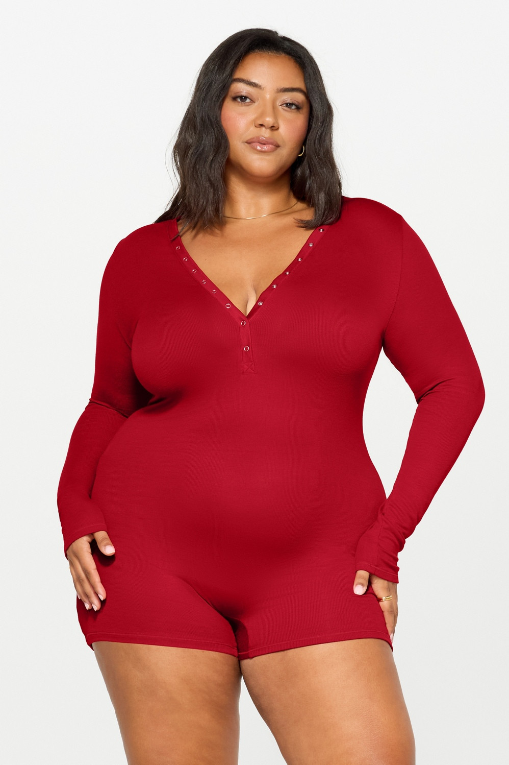 Soft Rib Henley Onesie | Fabletics