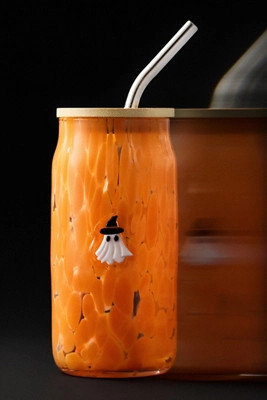 Mystic Halloween Icon Juice Glass Tumbler with Lid | Anthropologie (US)