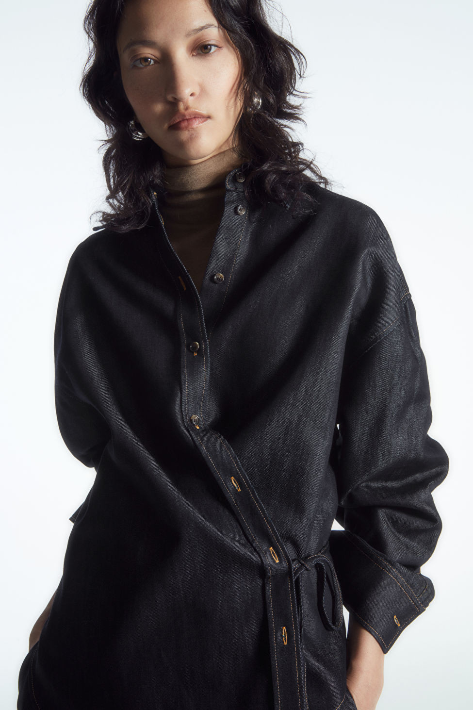 FLUID DENIM WRAP SHIRT - INDIGO - Shirts - COS | COS (US)