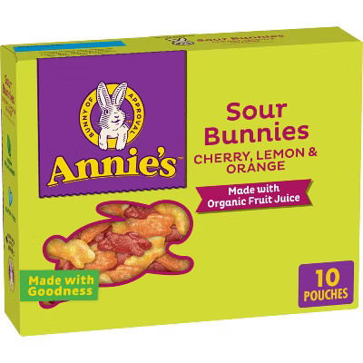 Annie's Organic Sour Bunnies Fruit Snacks - 7oz/10ct | Target