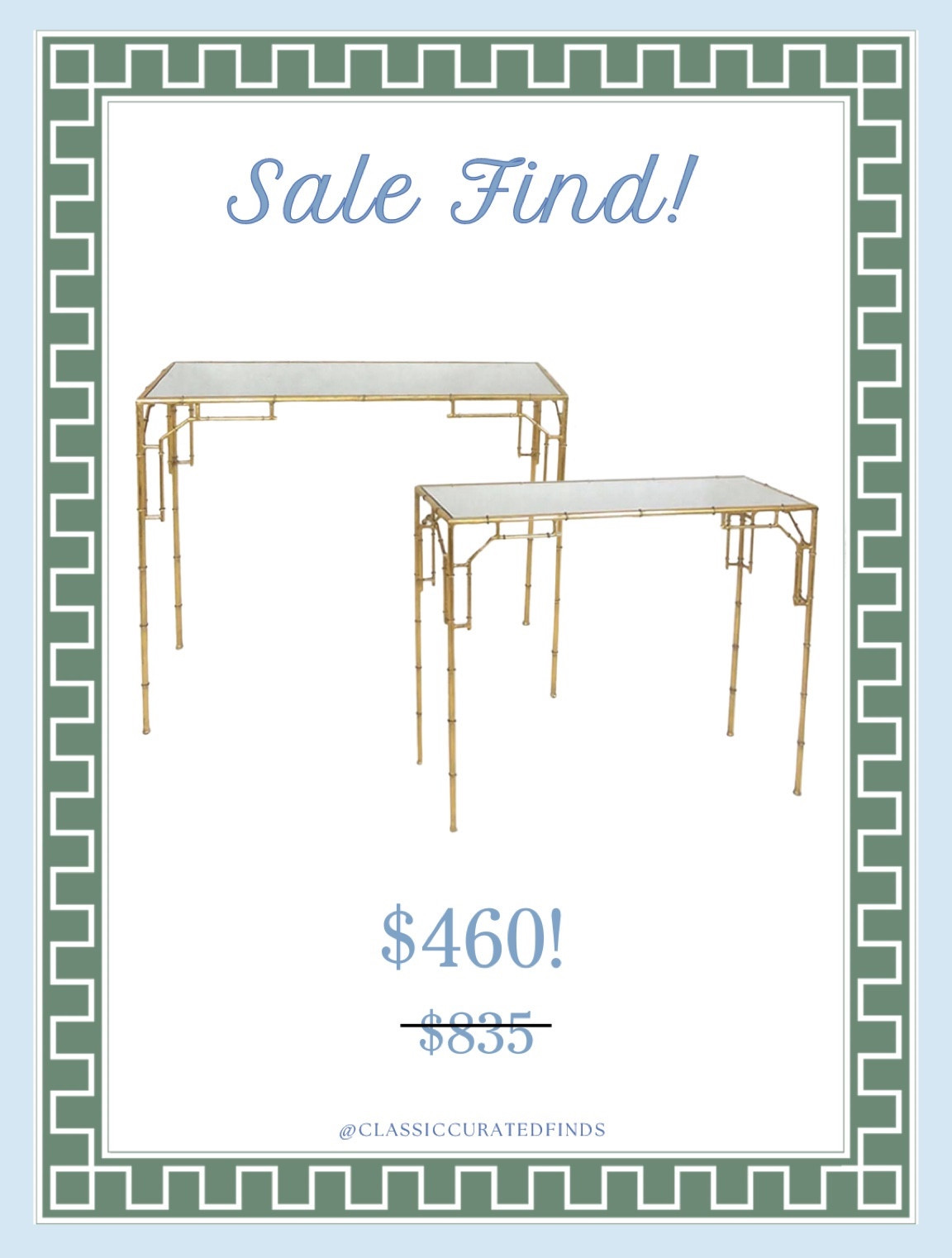 Set of 2 Gold Bamboo Console Tables on sale for $460!!!🙌🏻

Furniture Sale, Grandmillennial, Coastal, Entryway Table

#LTKsalealert #LTKhome