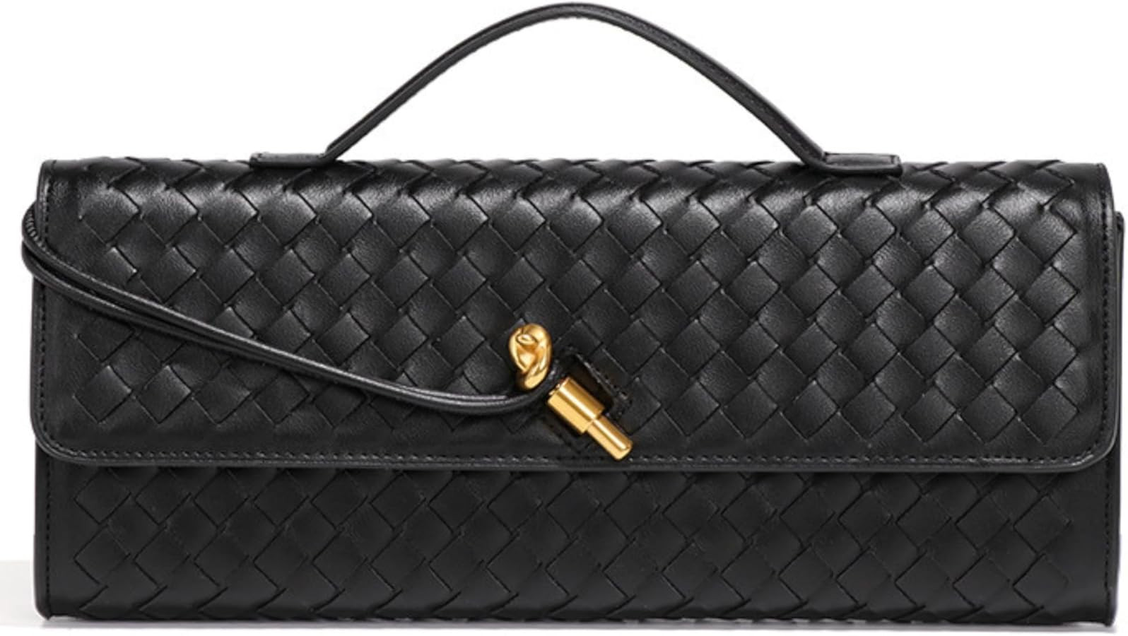 Woven Evening Clutch Purses for Women Trendy PU Leather Satchel Crossbody Shoulder HandBag Formal... | Amazon (US)