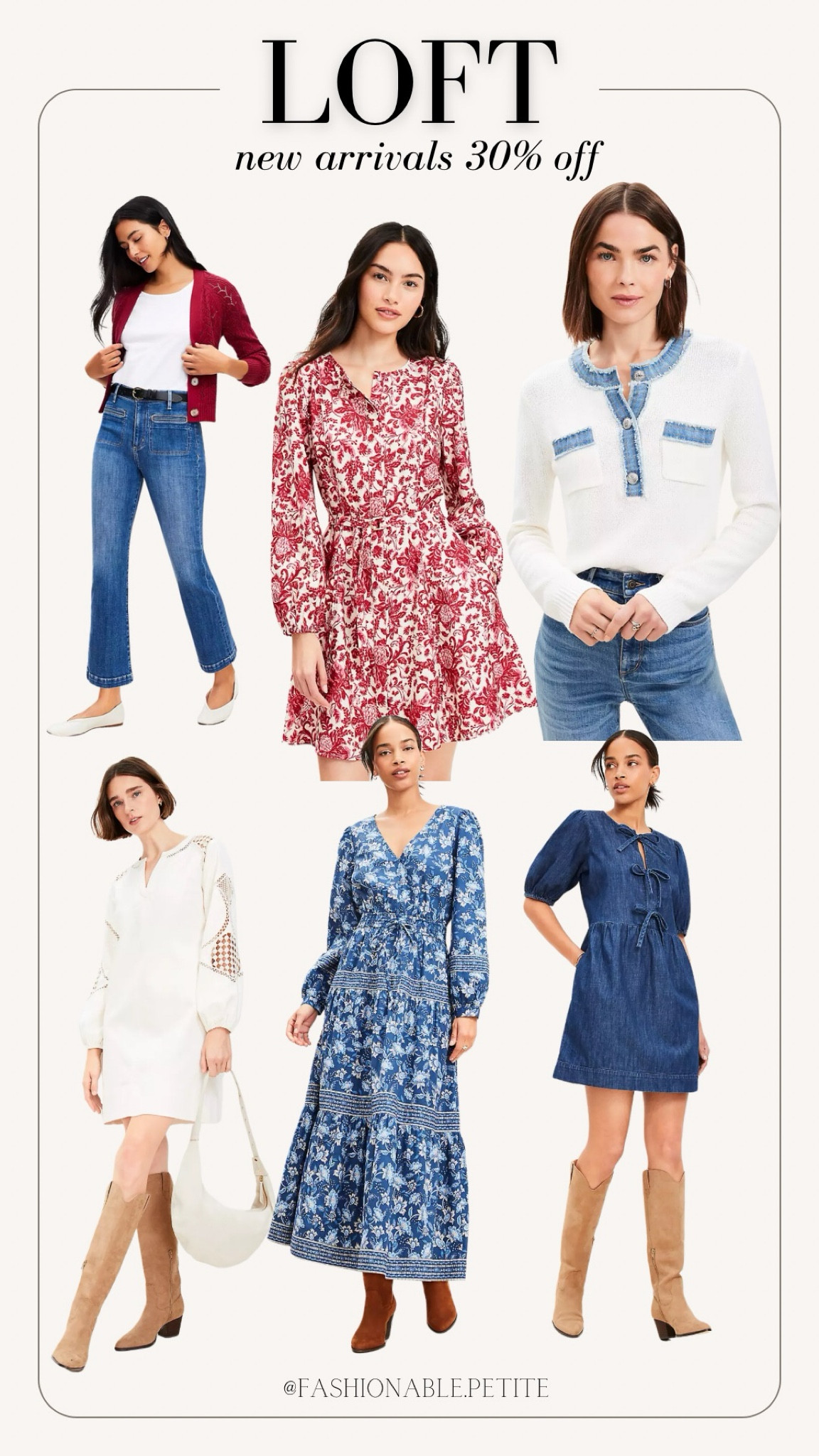 Loft new arrivals are 30% off! I love these spring dresses! Perfect dresses to pair with a jean jacket or trench coat for early spring

Dresses, spring outfit, floral dress, denim dress 

#LTKFindsUnder100 #LTKPetite #LTKSaleAlert