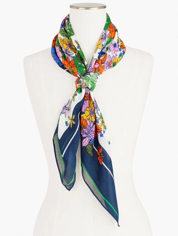 Blissful Floral Square Scarf | Talbots