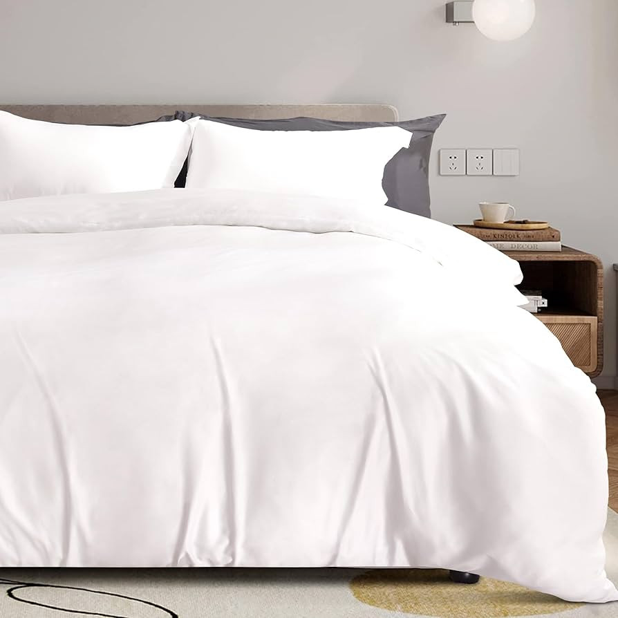 NEXHOME PRO 100% Organic Bamboo Duvet Cover Set King - Lightweight Summer Cooling Comforter Cover... | Amazon (US)