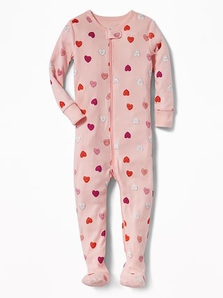 Candy-Hearts Print Footed Sleeper for Toddler & Baby | Old Navy US