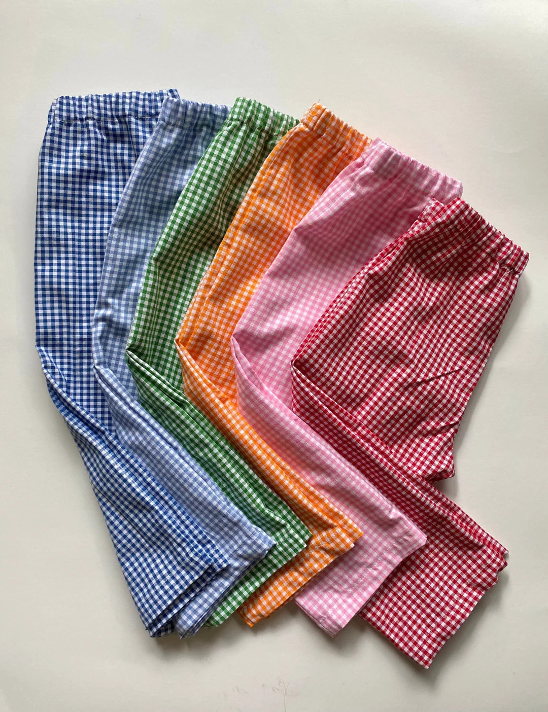 Gingham Pants for Children / Size Newborn to 10 Years Old - Etsy | Etsy (US)