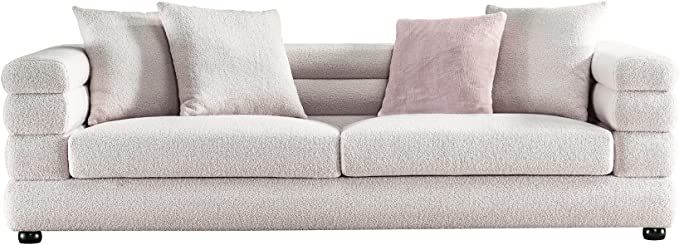 Acanva Modern Sofa with Channel Tufting and Soft Pocket Coil Cushions, Small Space Living Room Fu... | Amazon (US)