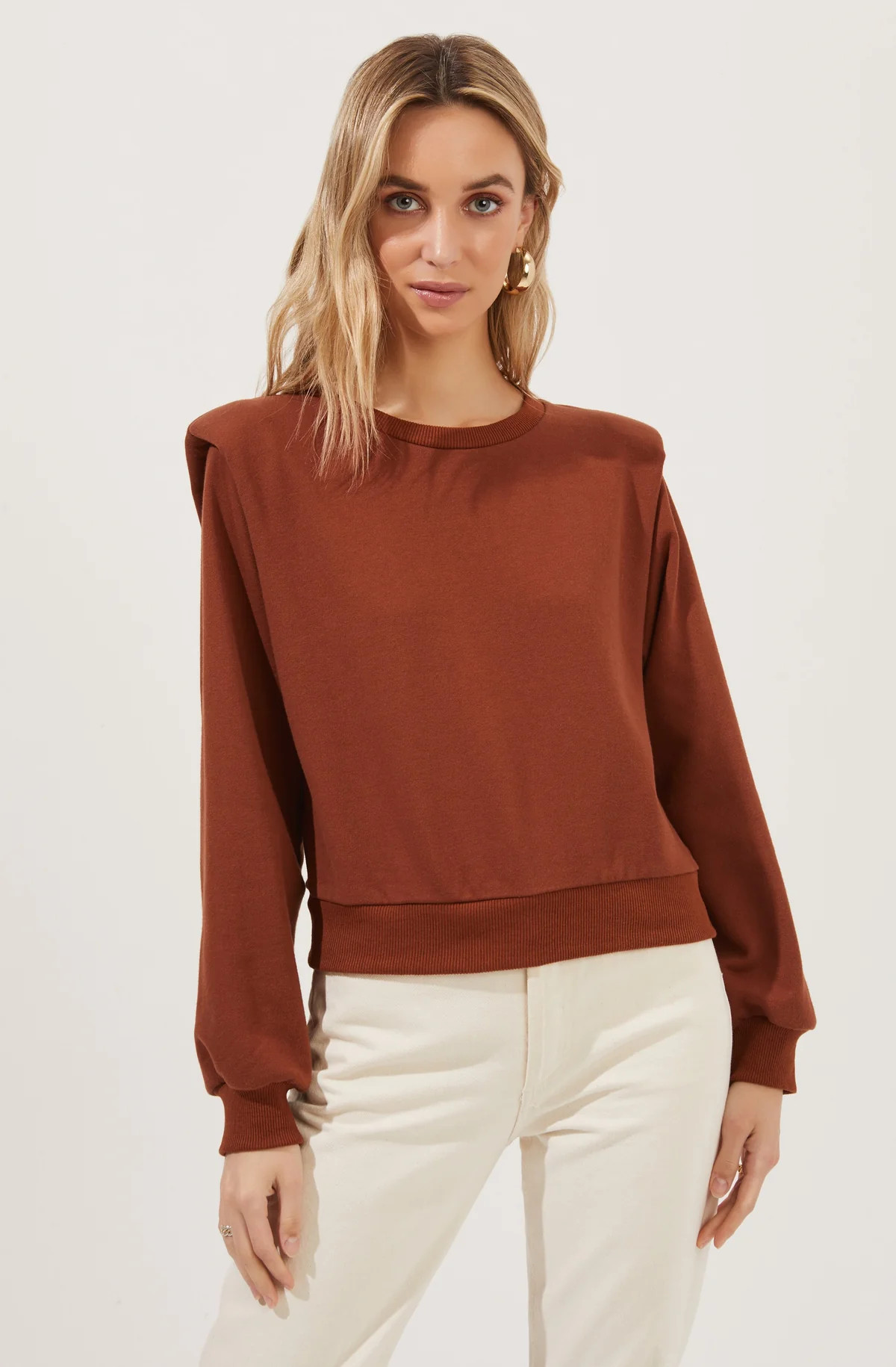Sparrow Shoulder Pad Sweatshirt | ASTR The Label (US)