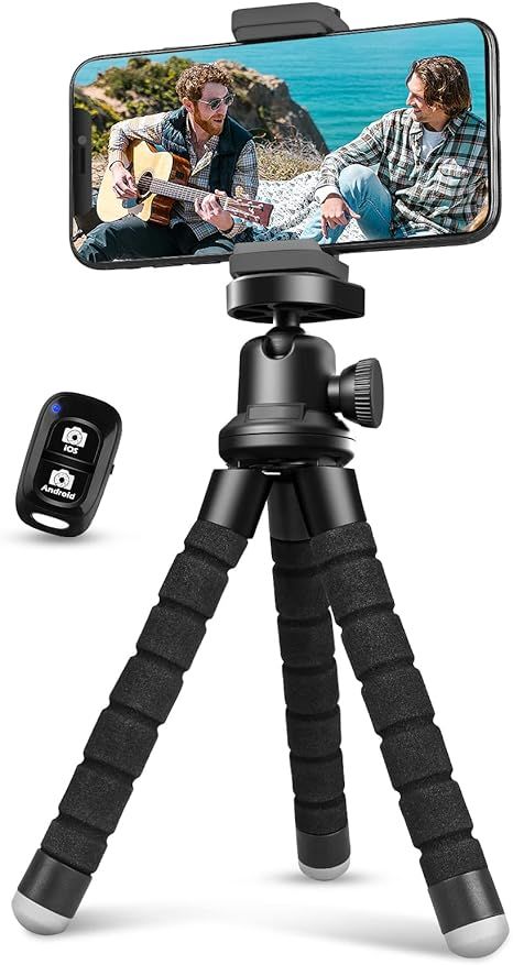 Aureday Phone Tripod, Flexible Tripod for iPhone and Android Cell Phone, Portable Small Tripod wi... | Amazon (US)