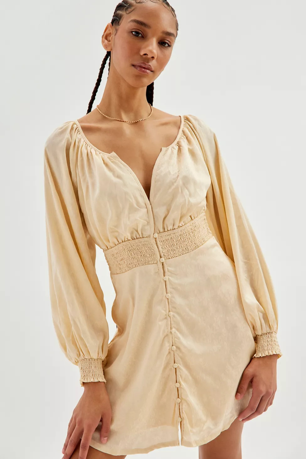 UO Rebecca Long Sleeve Mini Dress | Urban Outfitters (US and RoW)