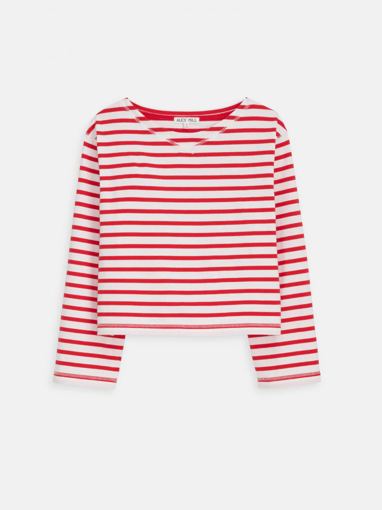 Marseille Striped Boatneck Tee In Cotton | Alex Mill