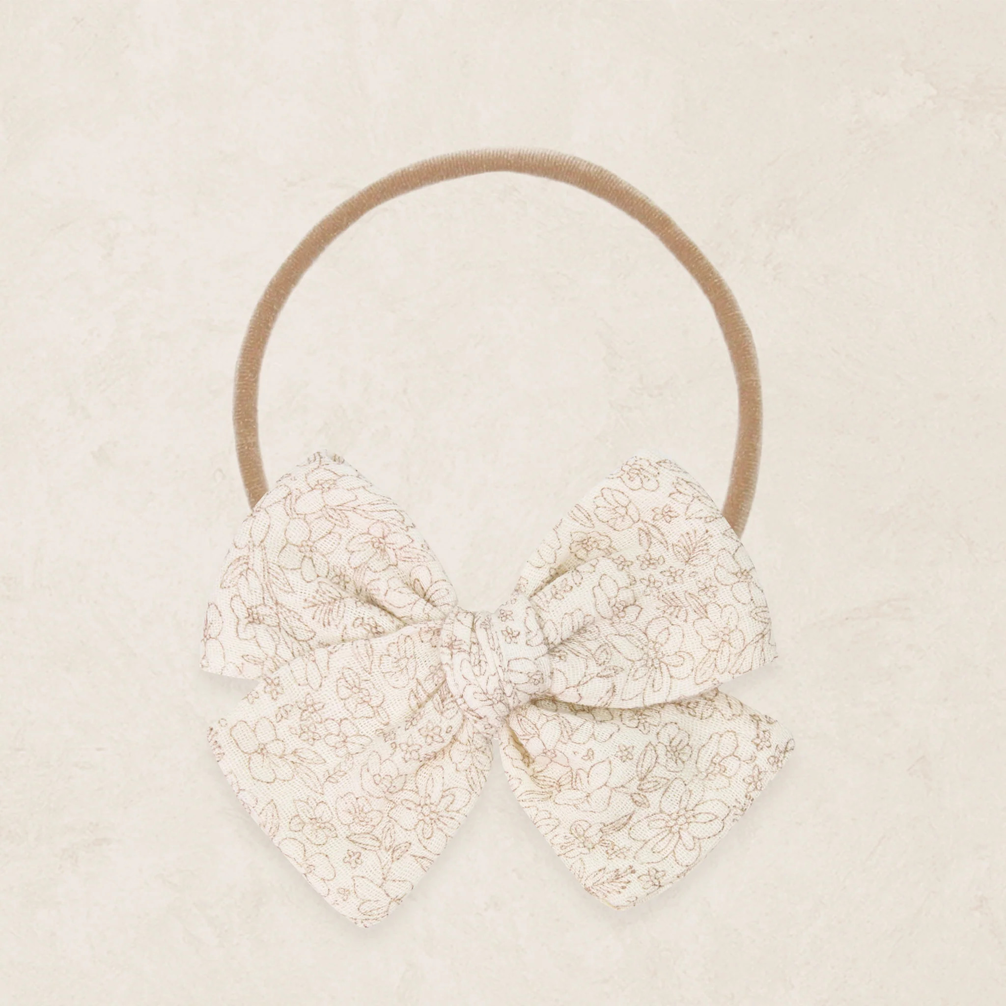 Adventure Bow - Tan Bloom Headband | Lou Lou & Company