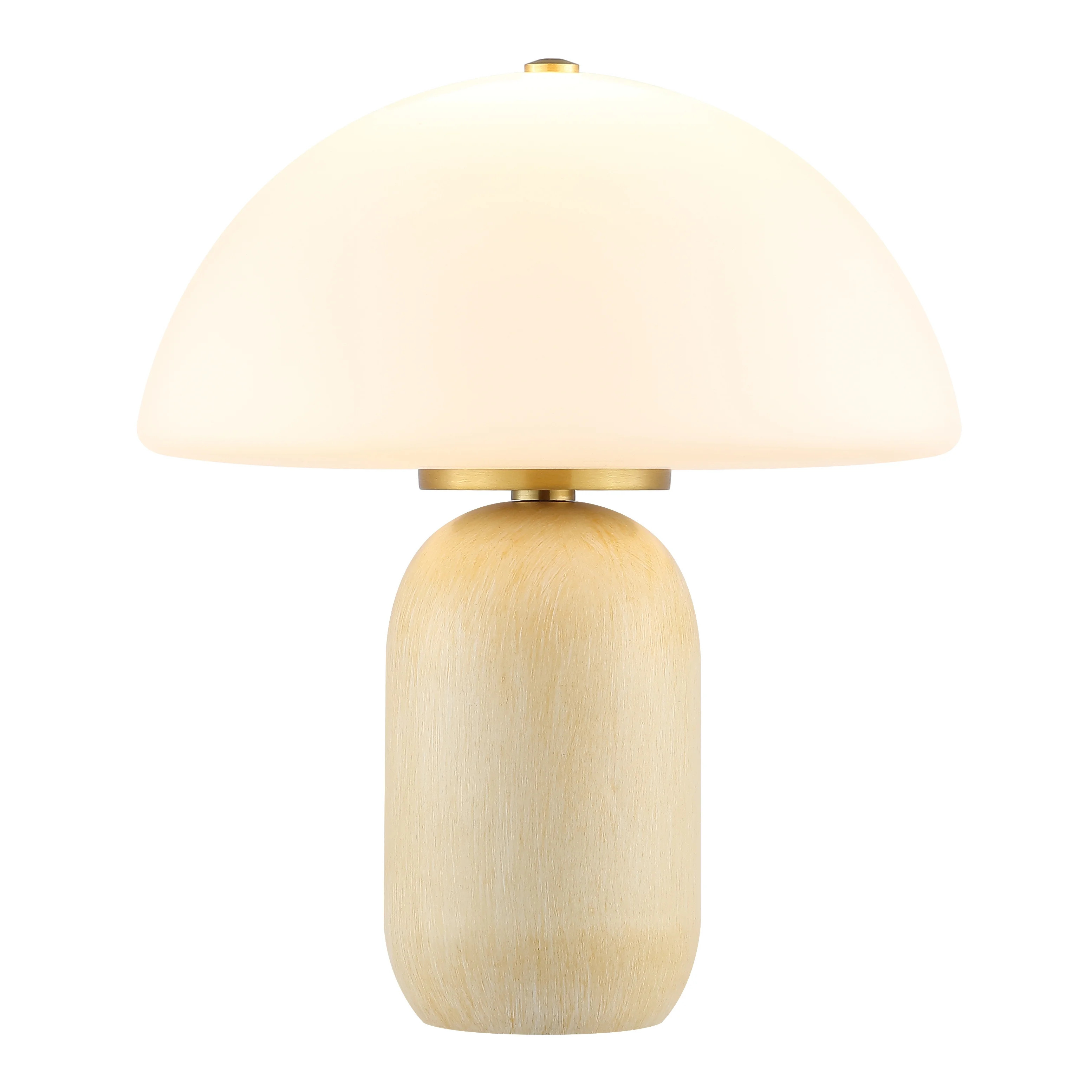 SAFAVIEH Fabio 14 in. Mid-century Natural Iron Table Lamp with White Shade | Walmart (US)