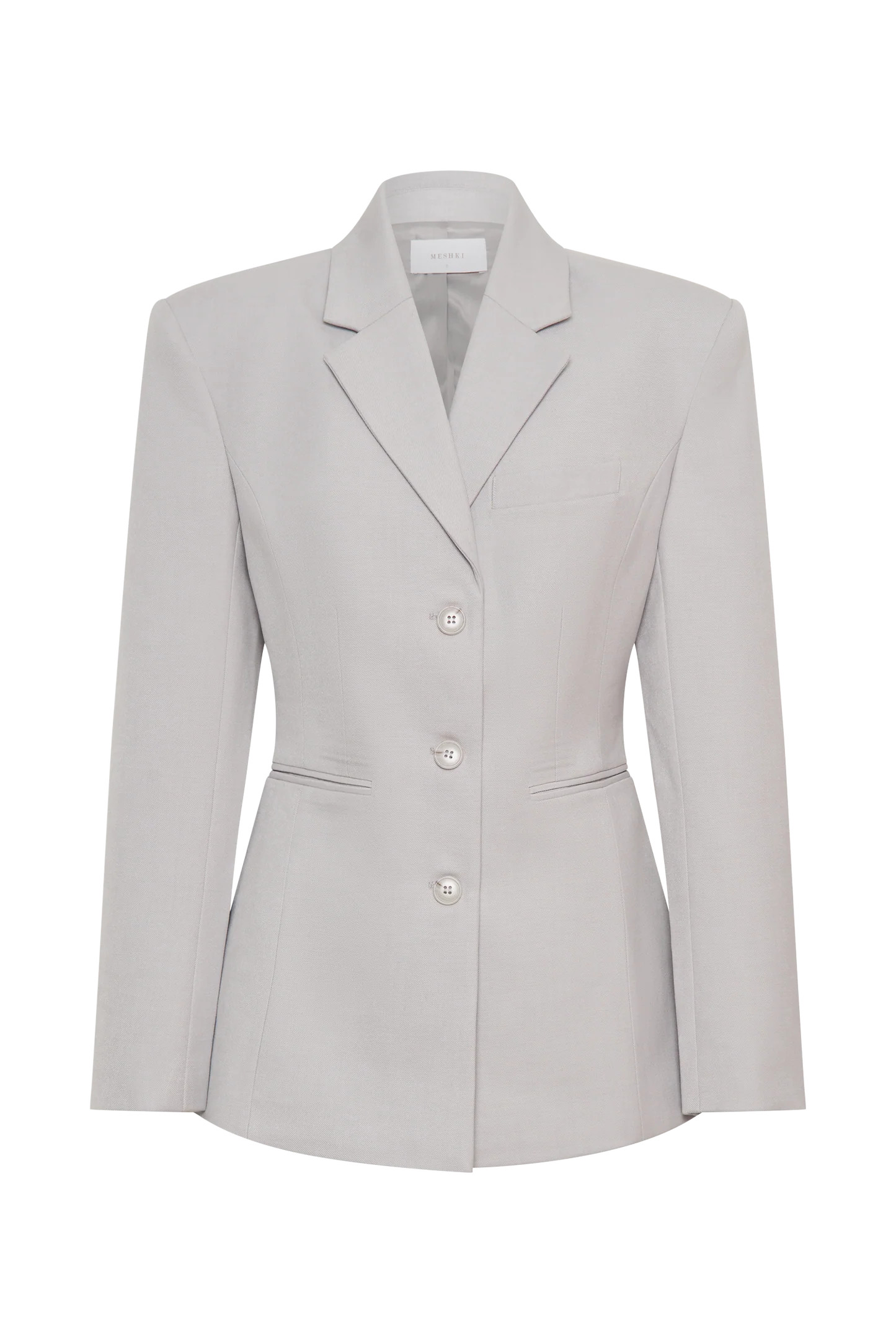 Cinched Blazer - Grey | MESHKI US