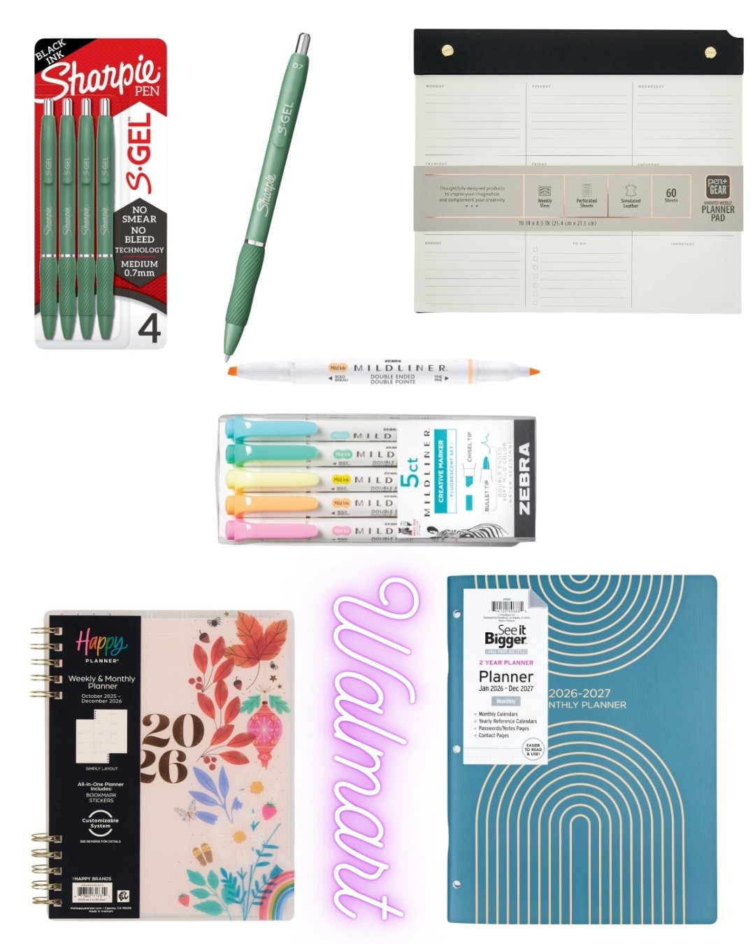 Walmart stationary supplies
Planners
Calendar 
Writing and highlighters 

#LTKmorningroutine #LTKHome #LTKdayinmylife