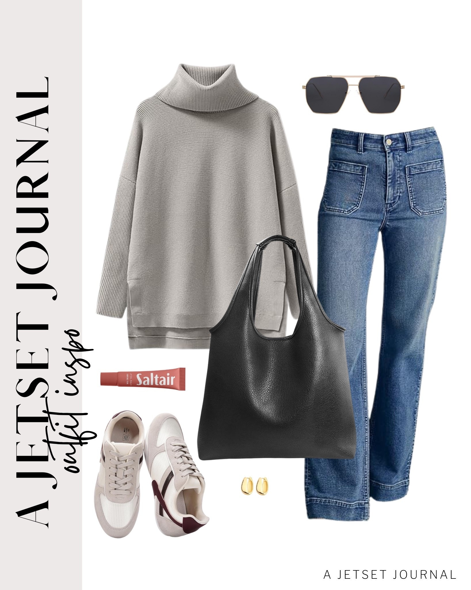 Here's how to style a turtleneck sweater for an easy and put together outfit!
saltair lip balm, gold earrings, long sleeve turtleneck shirt, straight leg jeans, airport outfit, fall to winter fashion, comfy outfit, winter style, everyday look, running errand outfit idea, makeup favorite, beauty must have, affordable style, amazon fashion

#LTKU #LTKFindsUnder50 #LTKSeasonal