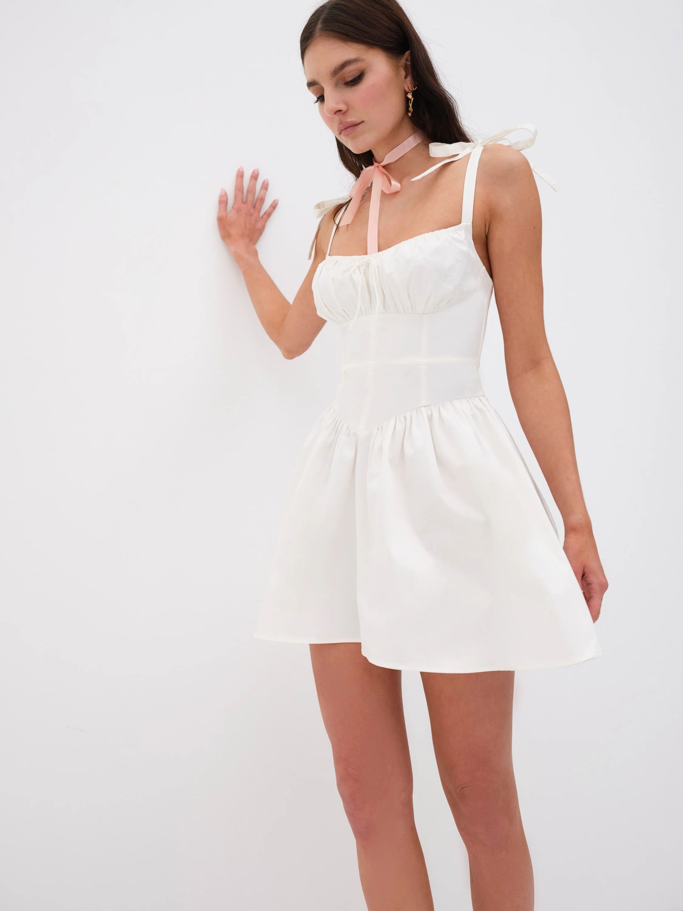 Jessie Mini Dress — White | For Love & Lemons