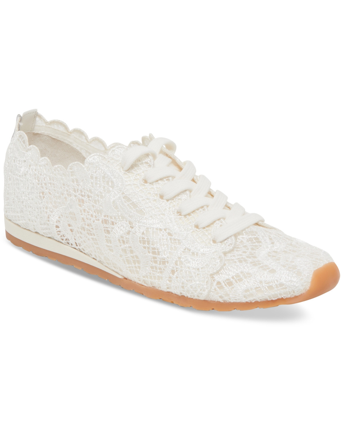 Dolce Vita Women's Dayana Lace Floral Lace-Up Sneakers - True White Lace | Macy's