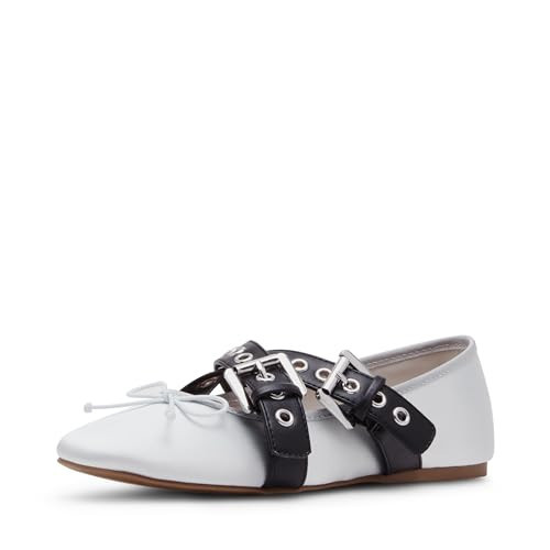 Madden Girl Women's Pearl Ballet Flat, Blue/Black, 8.5 | Amazon (US)