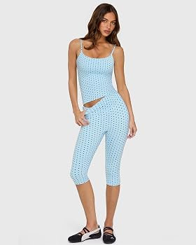 MOOSLOVER Women 2 Piece Workout Sets Capri Leggings Yoga Pliates Outfits | Amazon (US)