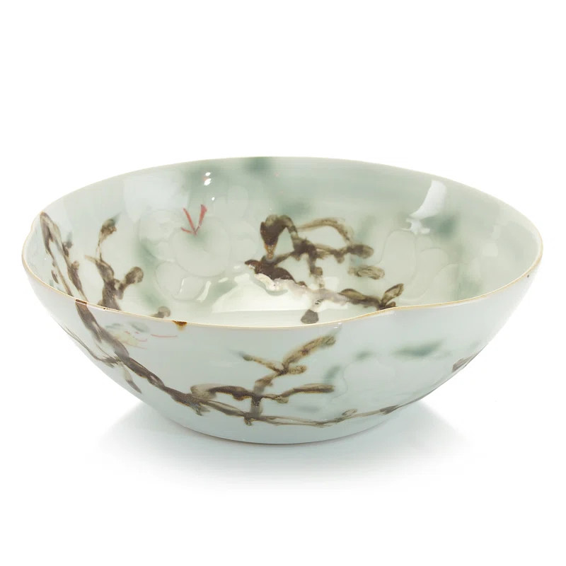 Curled-Rim Ceramic Decorative Bowl | Perigold