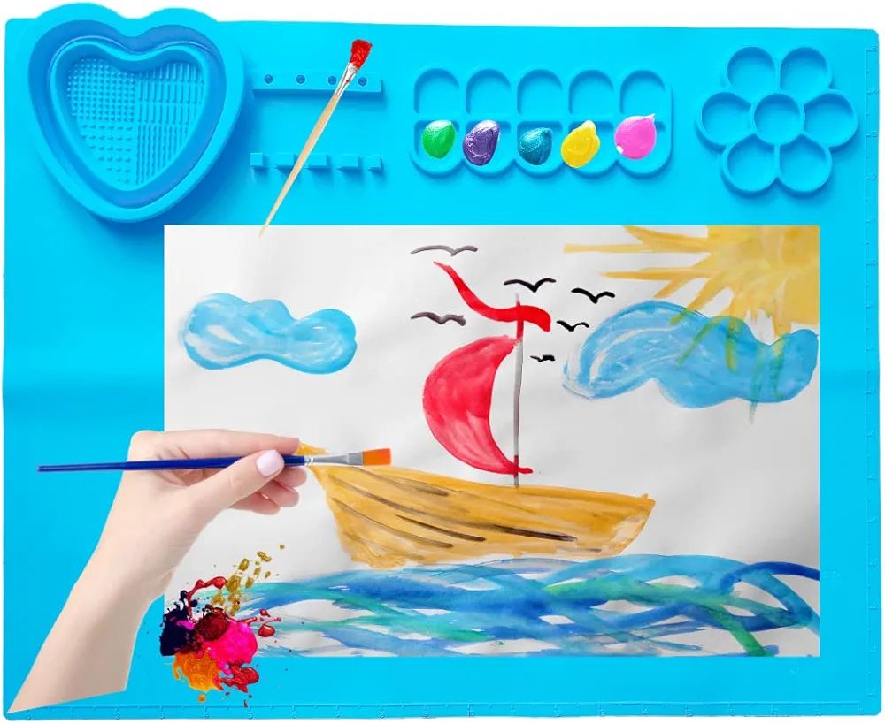 THE BUTLER - Silicone Kids Art Mat for Crafts, Painting, and Messy Play with Removable Magnetic C... | Amazon (US)