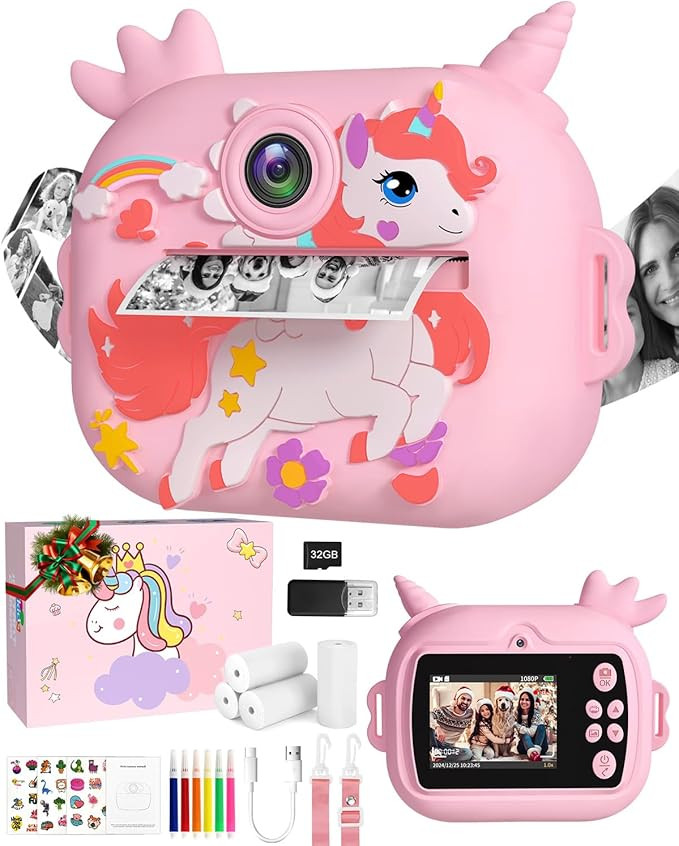 OZMI Kids Camera Instant Print, 1080P 48MP Instant Print Camera for Girls Boys Toddler with Print... | Amazon (US)