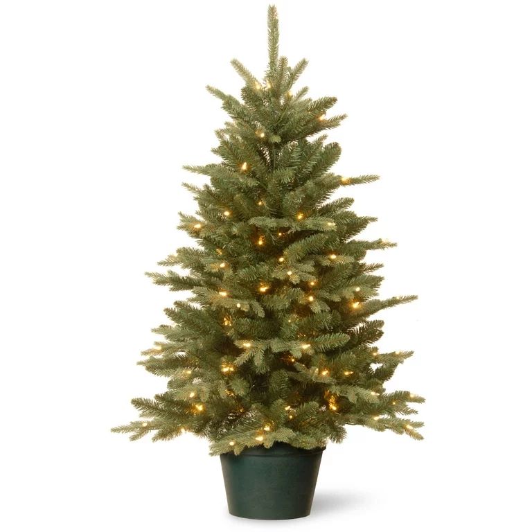 3' Evergreen Artificial Christmas Tree - Clear Lights - Walmart.com | Walmart (US)