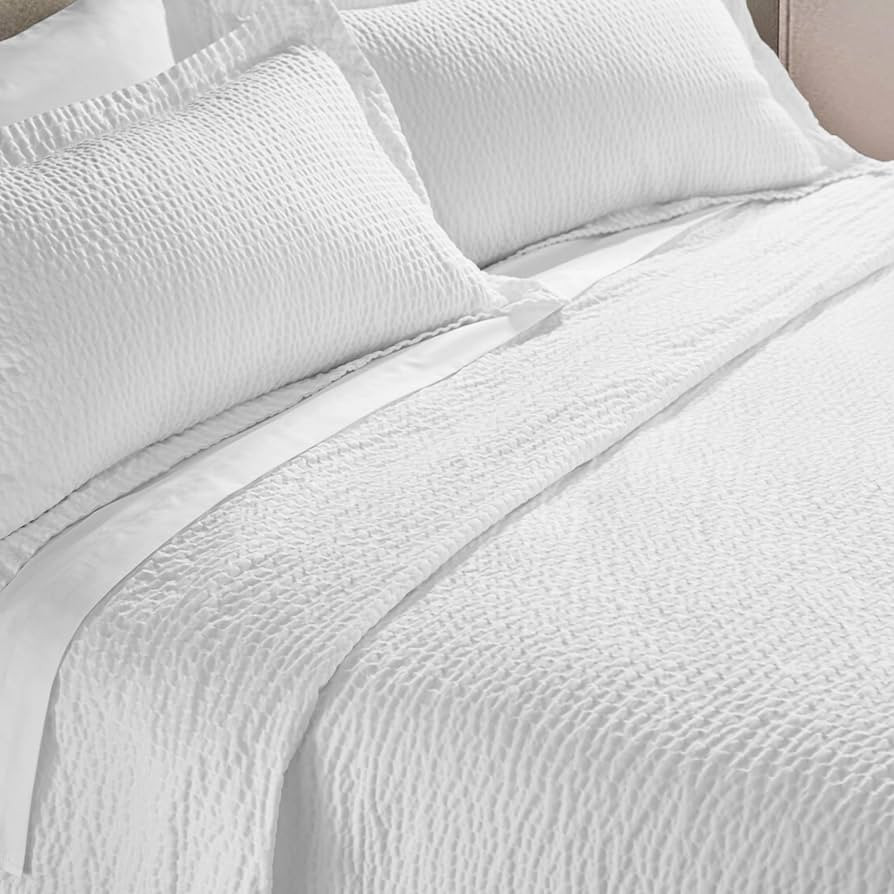 Courtyard by Marriott Textured Coverlet - Lightweight Coverlet with Wash-Activated Ripple Texture... | Amazon (US)