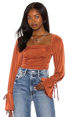Free People Meant To Be Bodysuit in Cherry Chai from Revolve.com | Revolve Clothing (Global)