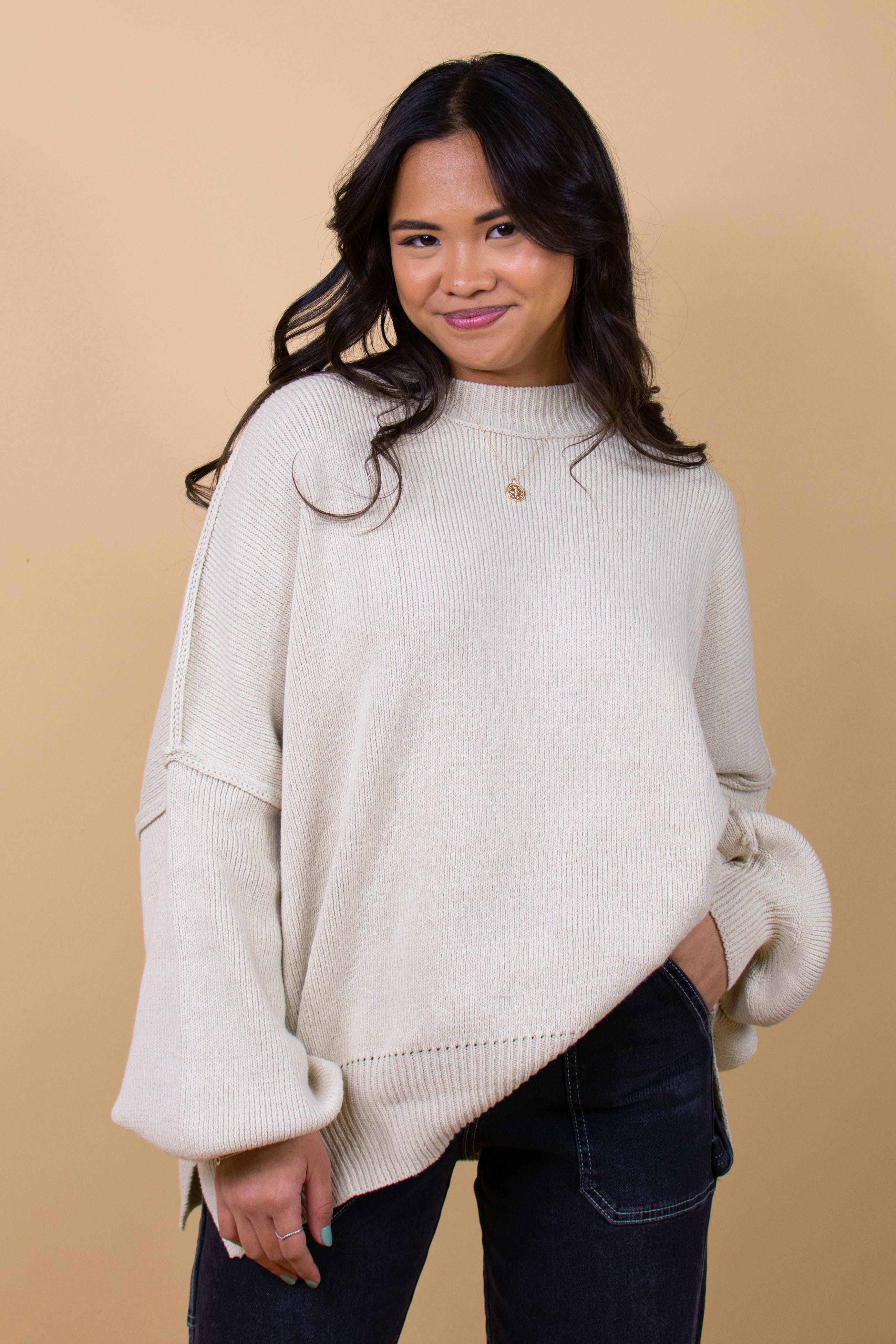Martha Sweater in Taupe | Grey Bandit