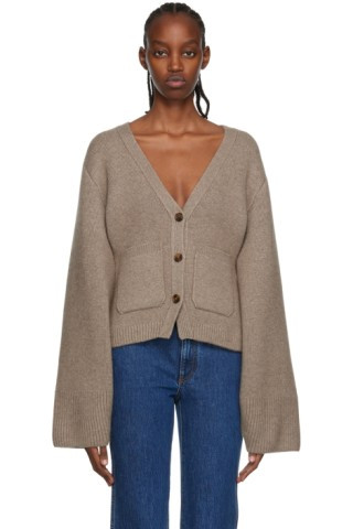 Taupe 'The Scarlet' Cardigan | SSENSE