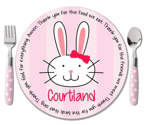 Childs Polymer Easter Plate - Personalized Kids Plate - Personalized Easter Plate - Easter Gift G... | Etsy (US)