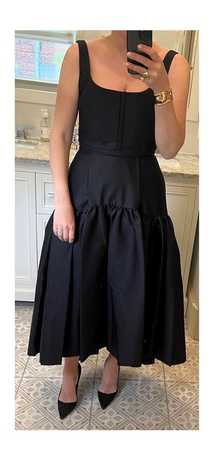 This dress arrived and I love it. It works for black tie or black tie optional. I am wear my true size 4. 
Reminder the Retrouvai rings are 10% off with code THRIFTANDTELL10

#LTKStyleTip #LTKParties #LTKWedding